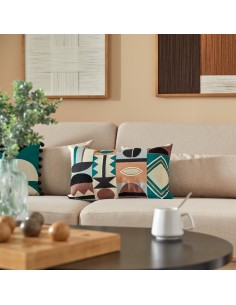 Coussin Décoratif Brodé Malakite 30x50 Vert Atmosphera 2