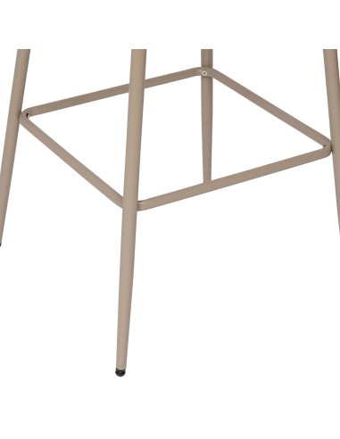 Lot De 4 Chaises De Bar Haute Kamili Beige Atmosphera