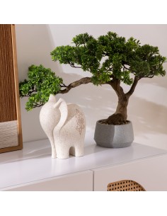 Bonsai Artificiel En Pot Céramique Polin H45 Atmosphera 2