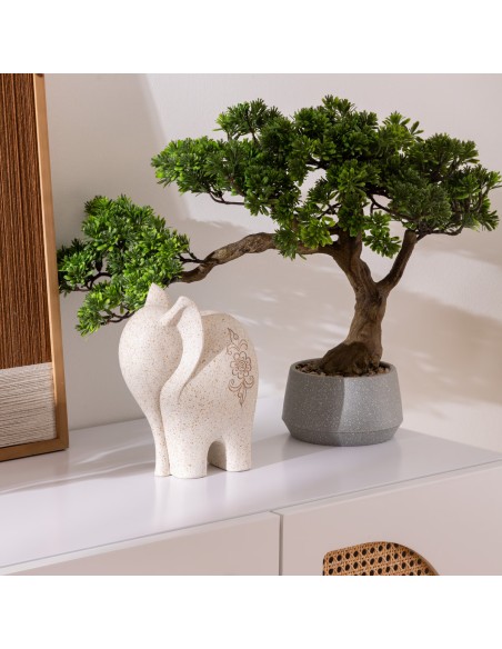 Bonsai Artificiel En Pot Céramique Polin H45 Atmosphera