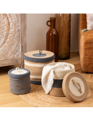 Lot De 3 Paniers En Jute Ronds Océane Atmosphera