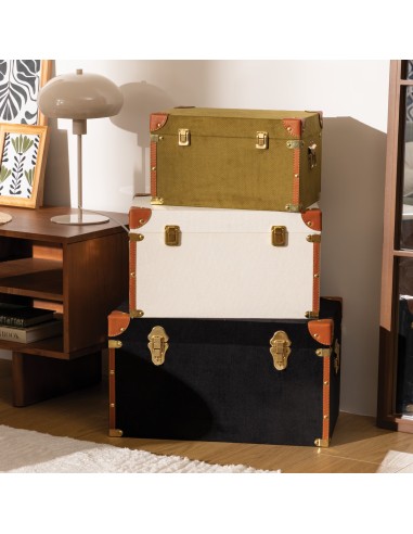 Lot De 3 Malles De Rangement Twisted Lime Atmosphera