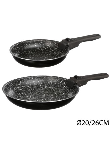 Lot De 2 Poêles En Aluminium Noir Five