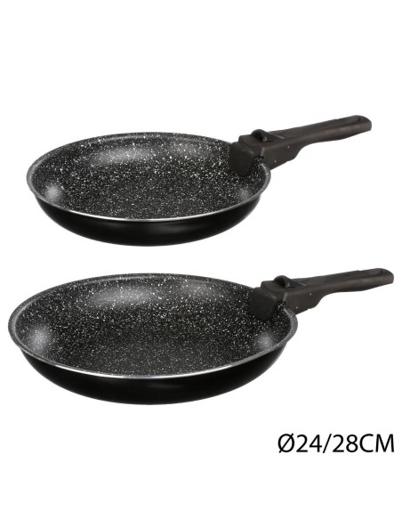 Lot De 2 Poêles 24 et 28 En Aluminium Five