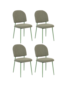Lot De 4 Chaises De Table Kamili Vert Atmosphera