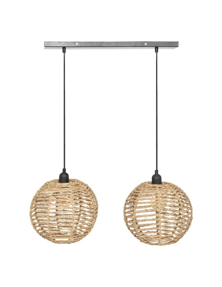 Suspension 2 Boules Rana Naturel Atmosphera