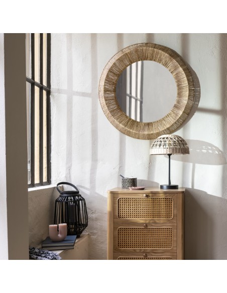 Lampe Droite Rory En Rotin Naturel Atmosphera