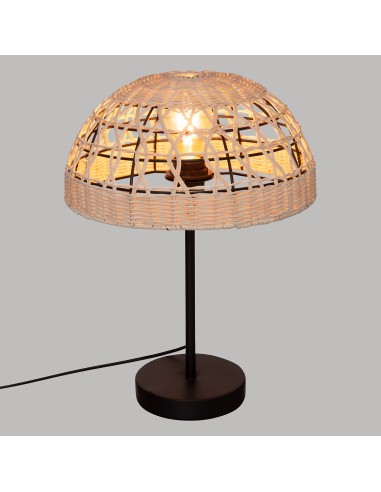 Lampe Droite Rory En Rotin Naturel Atmosphera