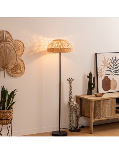 Lampadaire Droit Rory En Rotin Naturel Atmosphera