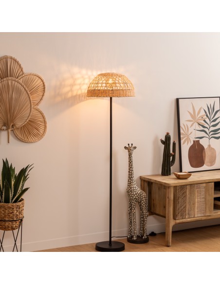 Lampadaire Droit Rory En Rotin Naturel Atmosphera