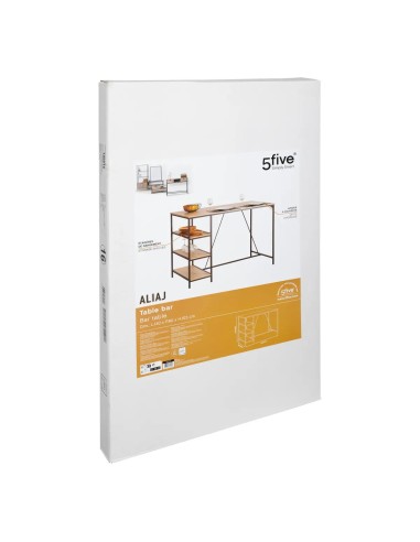 Table De Bar Avec 3 Étagères Aliaj Beige Five