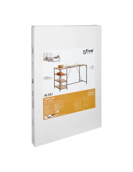 Table De Bar Avec 3 Étagères Aliaj Beige Five