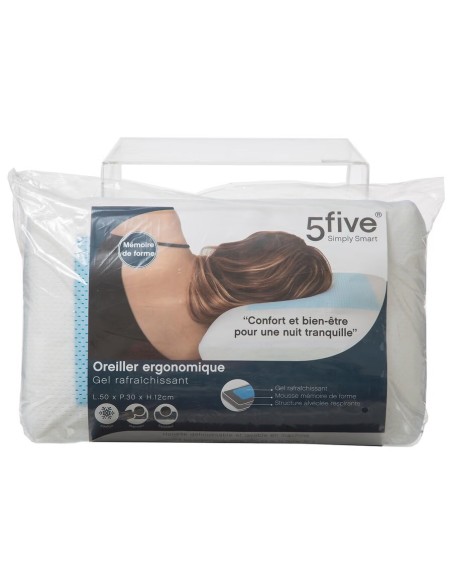 Oreiller Ergonomique Mémoire Gel Five
