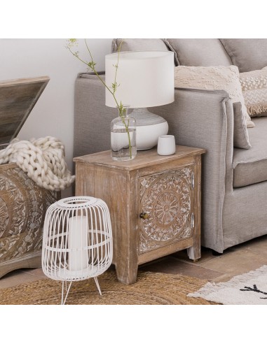 Table De Chevet 1 Porte Shirel Marron Atmosphera