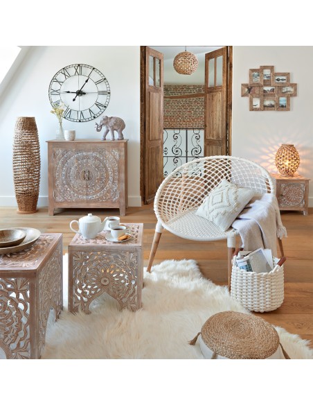 Table De Chevet 1 Porte Shirel Marron Atmosphera