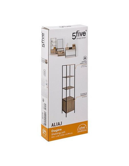 Étagère 1 Porte Aliaj Effet Chêne Naturel Five