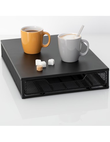 Porte-Capsules Mayaj Noir avec Tiroir Espresso x60 Capsules Five