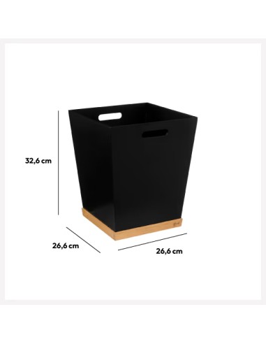 Corbeille De Bureau Bava Noir Five