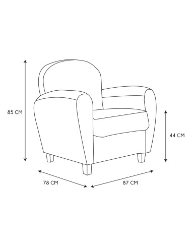 Fauteuil Club Bistrot Marron Home Deco Factory