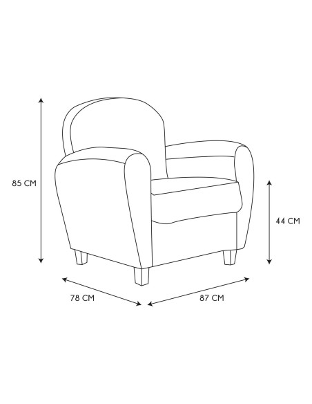 Fauteuil Club Bistrot Marron Home Deco Factory