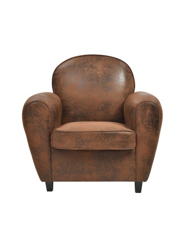 Fauteuil Club Bistrot Marron Home Deco Factory