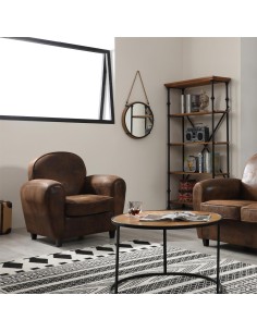 Fauteuil Club Bistrot Marron Home Deco Factory 2