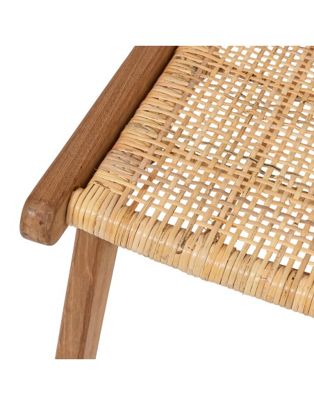 Fauteuil En Rotin Teck Timor Beige Atmosphera