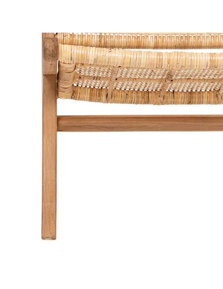 Fauteuil En Rotin Teck Timor Beige Atmosphera