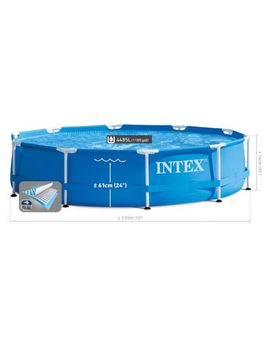 Petite Piscine Tubulaire En Métal Ronde 305x76 Intex