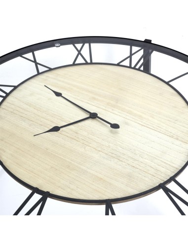Table Horloge Dia D90 Noire Home Deco Factory