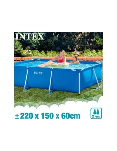 Piscine En Métal Junior Rectangulaire 220x150 Intex 2