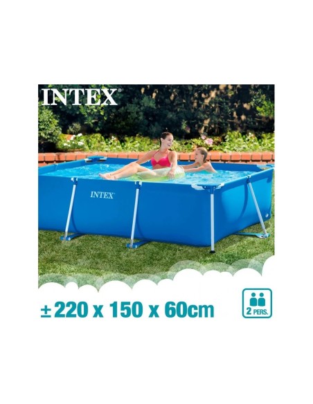 Piscine En Métal Junior Rectangulaire 220x150 Intex