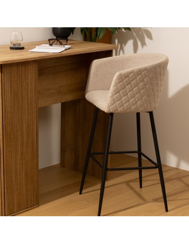 Lot De 2 Fauteuils De Bar Marlo Beige Atmosphera