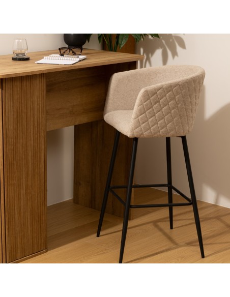 Lot De 2 Fauteuils De Bar Marlo Beige Atmosphera