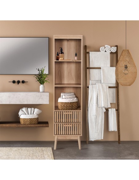 Colonne 2 Tiroirs Klaus Marron Home Deco Factory