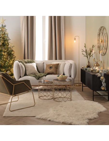 Lot De 2 Tables D'appoint En Métal Archi Doré Atmosphera