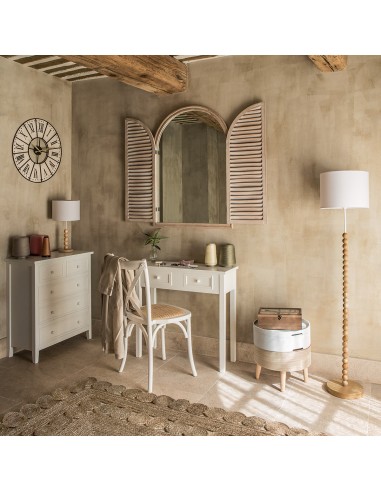 Console Charme En Bois Avec 2 Tiroirs Blanc Atmosphera