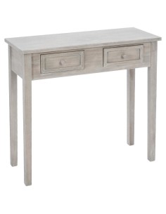 Console Charme En Bois Avec 2 Tiroirs Beige Atmosphera
