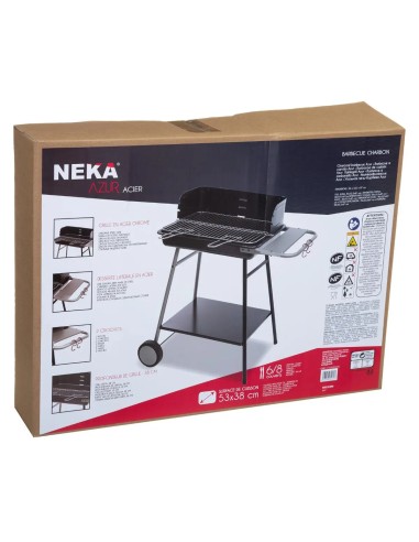 Barbecue Au Charbon Azur 55 Cm Noir Neka
