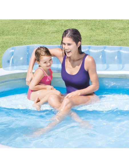 Piscine Familiale Avec Banquette Intégrée Intex