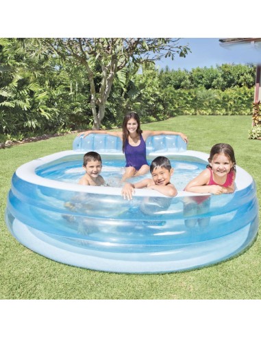 Piscine Familiale Avec Banquette Intégrée Intex
