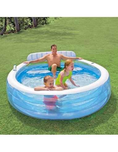 Piscine Familiale Avec Banquette Intégrée Intex