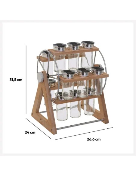 Présentoir À Épices Rotatif Moulin 15 Pots Five