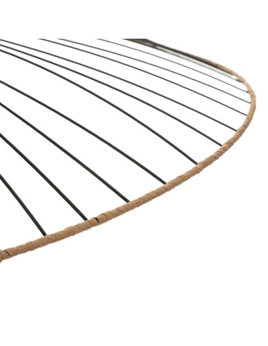 Suspension En Métal Et Rotin Alara Noir Atmosphera