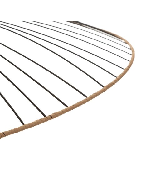 Suspension En Métal Et Rotin Alara Noir Atmosphera