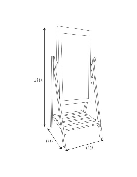 Miroir Sur Pied Bella Blanc Home Deco Kids