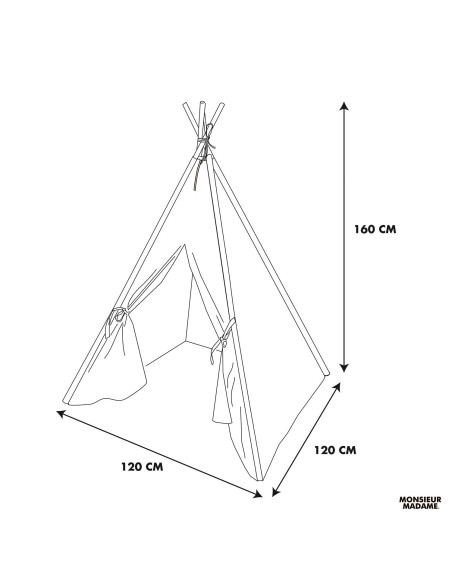 Tipi Madame Princesse Rose Home Deco Kids