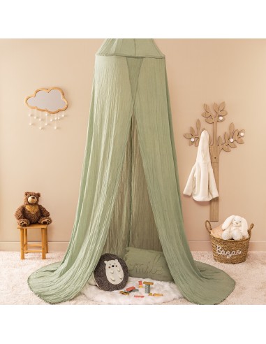 Ciel De Lit Pour Enfant Double Gaze Vert Atmosphera