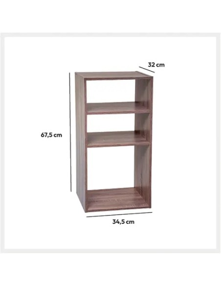 Étagère 2+1 Cases Mix'N'Modul Naturel Five