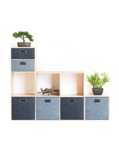 Étagère 2+1 Cases Mix'N'Modul Gris Five